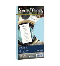 Busta Special Events metal - azzurro - 110 x 220mm - 120gr - Favini - conf. 10 buste Busta Special Events metal - azzurro - 110 x 220mm - 120gr - Favini - conf. 10 buste