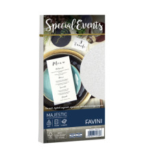 Busta Special Events metal - 110 x 220 mm - 120 gr - bianco - Favini - conf. 10 buste