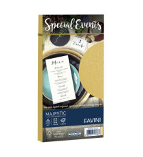 Busta Special Events metal - 110 x 220 mm - 120 gr - oro - Favini - conf. 10 buste