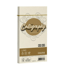 Buste Calligraphy Lino - 110 x 220 mm - 120 gr - avorio 02 - Favini - conf. 25 pezzi Buste Calligraphy Lino - 110 x 220 mm - 120 gr - avorio 02 - Favini - conf. 25 pezzi