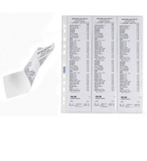 Buste forate per scontrini fiscali - 6 Spazi - 25,2x30,7 cm - trasparente - Favorit - conf. 10 pezzi Buste forate per scontrini fiscali - 6 Spazi - 25,2x30,7 cm - trasparente - Favorit - conf. 10 pezzi