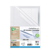 Cartellina a L Era 150 - A4 - PP riciclato - buccia - Sei rota - conf. 25 pezzi Cartellina a L Era 150 - A4 - PP riciclato - buccia - Sei rota - conf. 25 pezzi