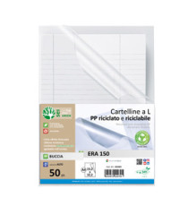 Cartellina a L Era 150 - A4 - PP riciclato - buccia - Sei rota - conf. 50 pezzi Cartellina a L Era 150 - A4 - PP riciclato - buccia - Sei rota - conf. 50 pezzi