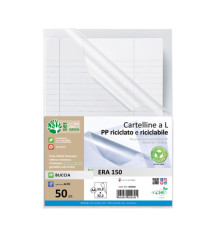 Cartellina a L Era 150 - A4 - PP riciclato - buccia - Sei rota - conf. 50 pezzi Cartellina a L Era 150 - A4 - PP riciclato - buccia - Sei rota - conf. 50 pezzi