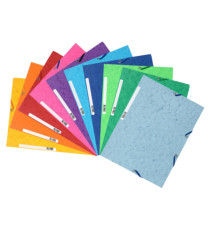 Cartellina con elastico - cartoncino Lustrè - 3 lembi - 24 x 32 cm - colori assortiti - Exacompta Cartellina con elastico - cartoncino Lustrè - 3 lembi - 24 x 32 cm - colori assortiti - Exacompta