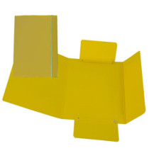 Cartellina con elastico - cartone plastificato - 3 lembi - 17x25 cm - giallo - Cartotecnica del Garda
