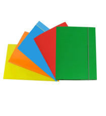 Cartellina con elastico - cartone plastificato - 3 lembi - 25x34 cm - colori assortiti - Cartotecnica del Garda Cartellina con elastico - cartone plastificato - 3 lembi - 25x34 cm - colori assortiti - Cartotecnica del Garda