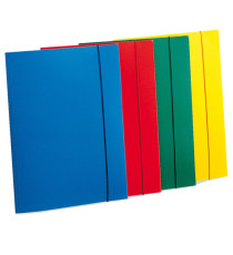 Cartellina con elastico - PPL - 3 lembi - 23,5x34,5 cm - azzurro - Fellowes