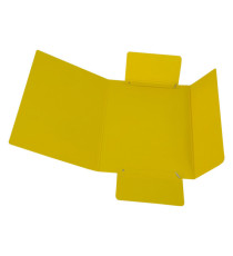 Cartellina con elastico - presspan - 3 lembi - 700 gr - 25x34 cm - giallo - Cartotecnica del Garda