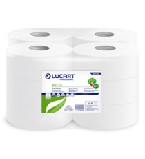 Carta igienica Eco Mini Jumbo - 2 veli - 15 gr - diametro 18 cm - 9,1 cm x 150 mt - Lucart Carta igienica Eco Mini Jumbo - 2 veli - 15 gr - diametro 18 cm - 9,1 cm x 150 mt - Lucart