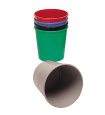 Cestino gettacarte - altezza 32,5 cm - diametro 29,5 cm - 15 L - rosso - Methodo Cestino gettacarte - altezza 32,5 cm - diametro 29,5 cm - 15 L - rosso - Methodo