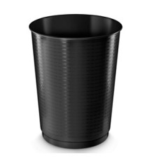 Cestino gettacarte - altezza 49,5 cm - diametro 38 cm - 40 L - nero - CEP Cestino gettacarte - altezza 49,5 cm - diametro 38 cm - 40 L - nero - CEP