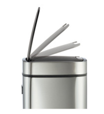 Cestino no touch - con sensore - 30,5 x 30,5 x 69 cm - 35 lt - argento metallizzato - Durable Cestino no touch - con sensore - 30,5 x 30,5 x 69 cm - 35 lt - argento metallizzato - Durable