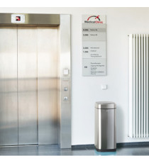 Cestino no touch - con sensore - 30,5 x 30,5 x 69 cm - 35 lt - argento metallizzato - Durable Cestino no touch - con sensore - 30,5 x 30,5 x 69 cm - 35 lt - argento metallizzato - Durable