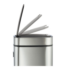 Cestino no touch - con sensore - 30,5 x 30,5 x 69 cm - 35 lt - argento metallizzato - Durable Cestino no touch - con sensore - 30,5 x 30,5 x 69 cm - 35 lt - argento metallizzato - Durable