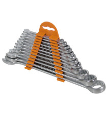 Chiavi combinate - con teste inclinate di 15° - misure assortite - CRV - Valex - conf. 12 pezzi Chiavi combinate - con teste inclinate di 15° - misure assortite - CRV - Valex - conf. 12 pezzi
