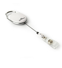 Chiocciola YO-YO Style per portabadge - bianco - filo retrattile 80 cm - Durable - conf. 10 pezzi Chiocciola YO-YO Style per portabadge - bianco - filo retrattile 80 cm - Durable - conf. 10 pezzi