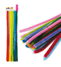 Ciniglia animata - ø 9 mm - lunghezza 30 cm - colori assortiti - Deco - busta 30 fili