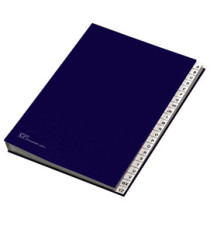 Classificatore alfabetico A/Z - 640E - 24x34 cm - blu - Fraschini