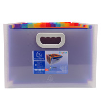Classificatore con maniglia Crystal - 24 tasche - 33 x 23.5 x 25 cm - PP - Exacompta Classificatore con maniglia Crystal - 24 tasche - 33 x 23.5 x 25 cm - PP - Exacompta