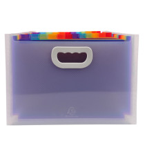 Classificatore con maniglia Crystal - 24 tasche - 33 x 23.5 x 25 cm - PP - Exacompta Classificatore con maniglia Crystal - 24 tasche - 33 x 23.5 x 25 cm - PP - Exacompta