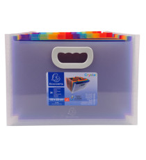 Classificatore con maniglia Crystal - 24 tasche - 33 x 23.5 x 25 cm - PP - Exacompta Classificatore con maniglia Crystal - 24 tasche - 33 x 23.5 x 25 cm - PP - Exacompta