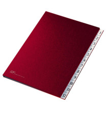 Classificatore numerico 1/12 - 24x34 cm - rosso - Fraschini Classificatore numerico 1/12 - 24x34 cm - rosso - Fraschini