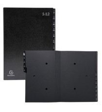 Classificatore numerico 1/12 Ordonator - 25x33 cm - nero - Exacompta Classificatore numerico 1/12 Ordonator - 25x33 cm - nero - Exacompta