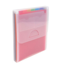 Classificatore valigetta verticale cristallo - 25,5x30,5cm - 6 tasche - PPL - Exacompta Classificatore valigetta verticale cristallo - 25,5x30,5cm - 6 tasche - PPL - Exacompta