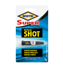 Colla istantanea Super Repair Shot - 2 gr - trasparente - Bostik Colla istantanea Super Repair Shot - 2 gr - trasparente - Bostik