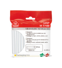 Colla termofusibile M7/100 - diametro 7 mm - lunghezza 10 cm - 200 gr - trasparente - Romeo Maestri