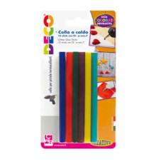 Colle stick per pistole mini - colori assortiti - ø 7 mm - lunghezza 10 cm - Deco - conf. 12 pezzi Colle stick per pistole mini - colori assortiti - ø 7 mm - lunghezza 10 cm - Deco - conf. 12 pezzi