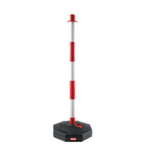 Colonnina segnaletica con base riempibile - H 85 cm - bianco/rosso - Valex Colonnina segnaletica con base riempibile - H 85 cm - bianco/rosso - Valex