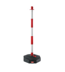 Colonnina segnaletica con base riempibile - H 85 cm - bianco/rosso - Valex Colonnina segnaletica con base riempibile - H 85 cm - bianco/rosso - Valex