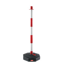 Colonnina segnaletica con base riempibile - H 85 cm - bianco/rosso - Valex Colonnina segnaletica con base riempibile - H 85 cm - bianco/rosso - Valex