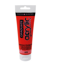 Colore acrilico fine Graduate - 120 ml - arancio cadmio scuro - Daler Rowney