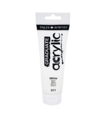 Colore acrilico fine Graduate - 120 ml - bianco - Daler Rowney