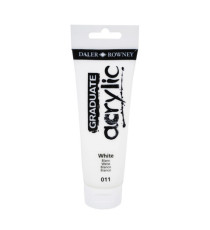Colore acrilico fine Graduate - 120 ml - bianco - Daler Rowney