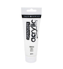 Colore acrilico fine Graduate - 120 ml - bianco - Daler Rowney