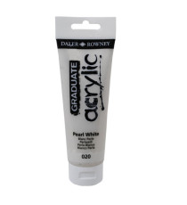 Colore acrilico fine Graduate - 120 ml - bianco perla - Daler Rowney