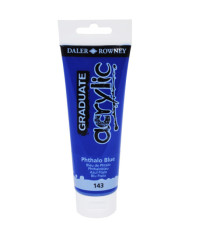 Colore acrilico fine Graduate - 120 ml - blu ftalo - Daler Rowney