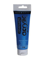 Colore acrilico fine Graduate - 120 ml - blu metal - Daler Rowney