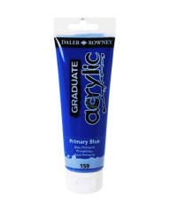 Colore acrilico fine Graduate - 120 ml - blu primario - Daler Rowney Colore acrilico fine Graduate - 120 ml - blu primario - Daler Rowney