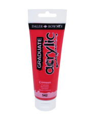 Colore acrilico fine Graduate - 120 ml - cremisi - Daler Rowney