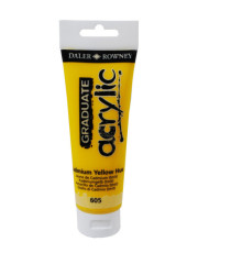 Colore acrilico fine Graduate - 120 ml - giallo cadmio imitazione - Daler Rowney