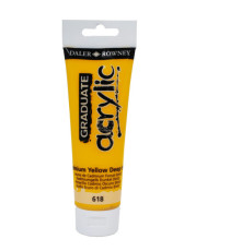 Colore acrilico fine Graduate - 120 ml - giallo cadmio scuro - Daler Rowney