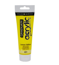 Colore acrilico fine Graduate - 120 ml - giallo limone - Daler Rowney