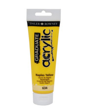 Colore acrilico fine Graduate - 120 ml - giallo Napoli - Daler Rowney
