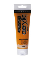 Colore acrilico fine Graduate - 120 ml - giallo ocra - Daler Rowney