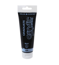 Colore acrilico fine Graduate - 120 ml - nero - Daler Rowney